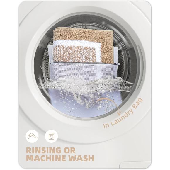 New Color & Geometry Brown Non-Slip Washable Bath Rug Bathroom Mat 20" x 29" - Picture 5 of 7